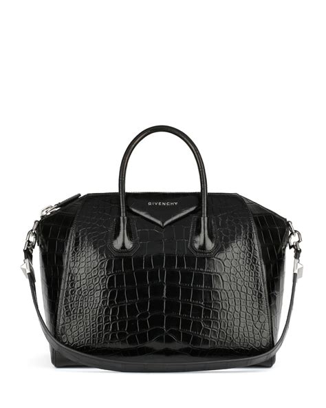 sac givenchy antigona noir|Givenchy crocodile antigona.